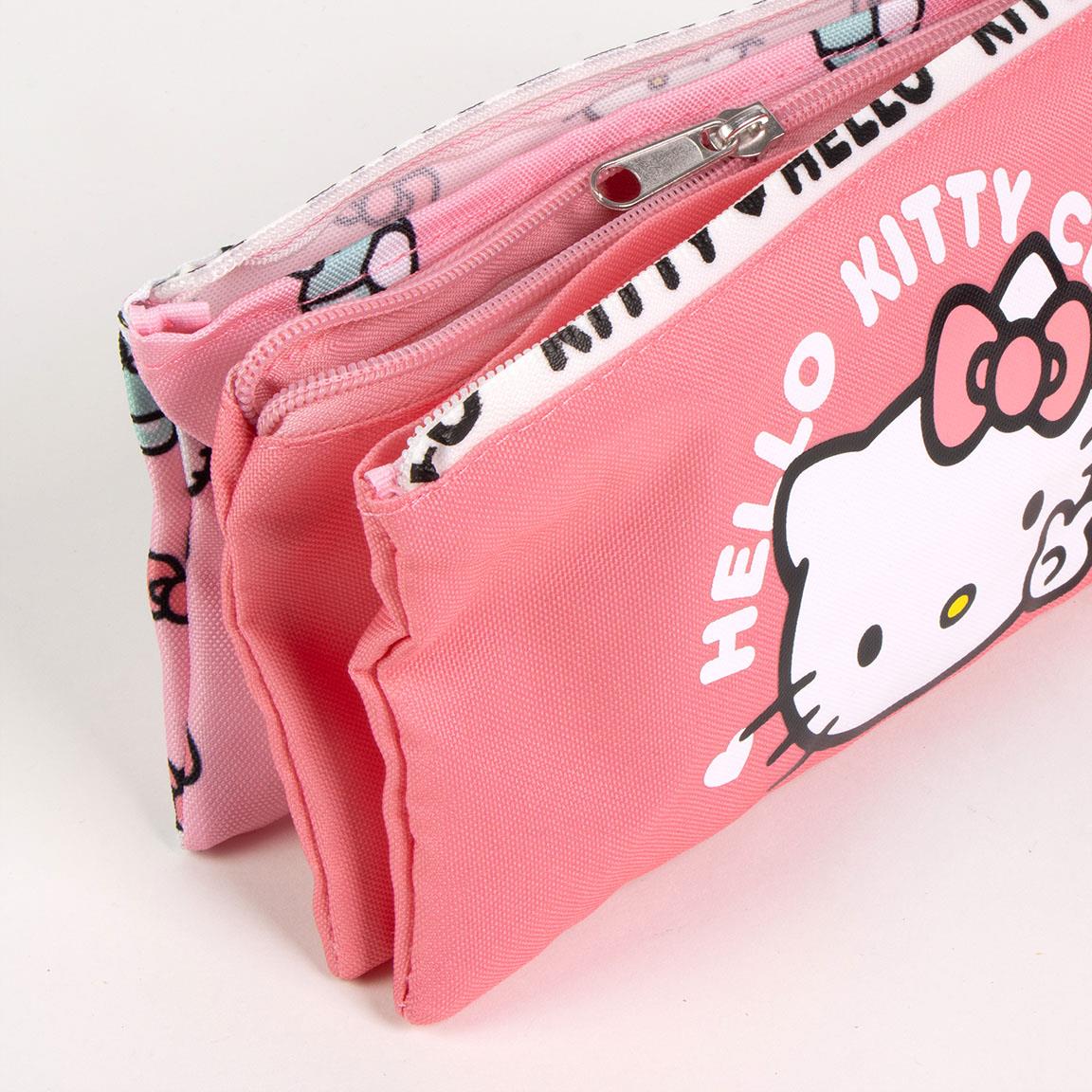 ESTUCHE PORTATODO 3 COMPARTIMENTOS HELLO KITTY - Imagen 3