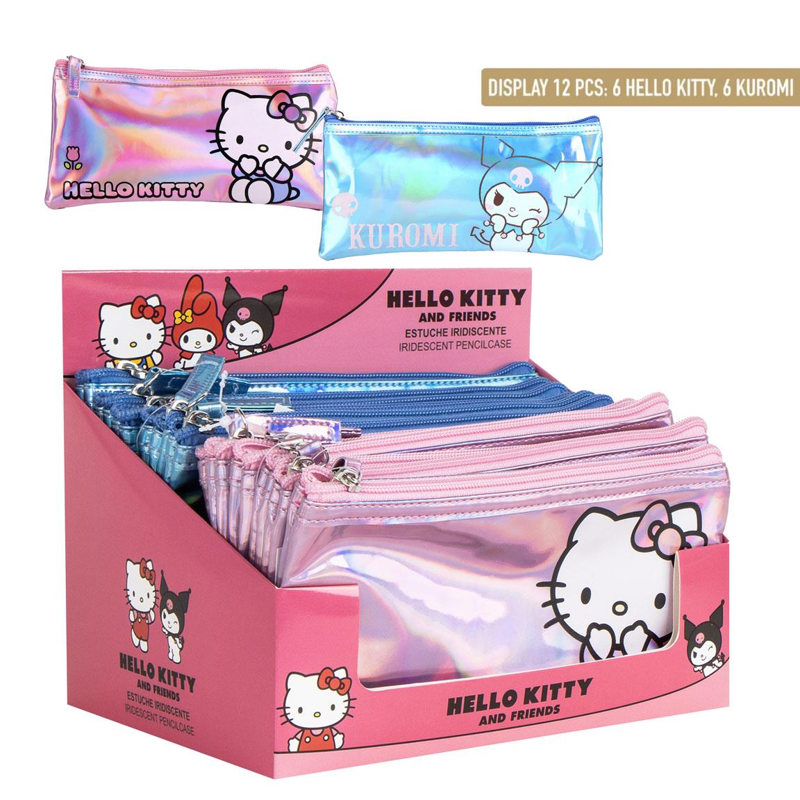 ESTUCHE PORTATODO IRIDISCENTE HELLO KITTY KUROMI - Imagen 1