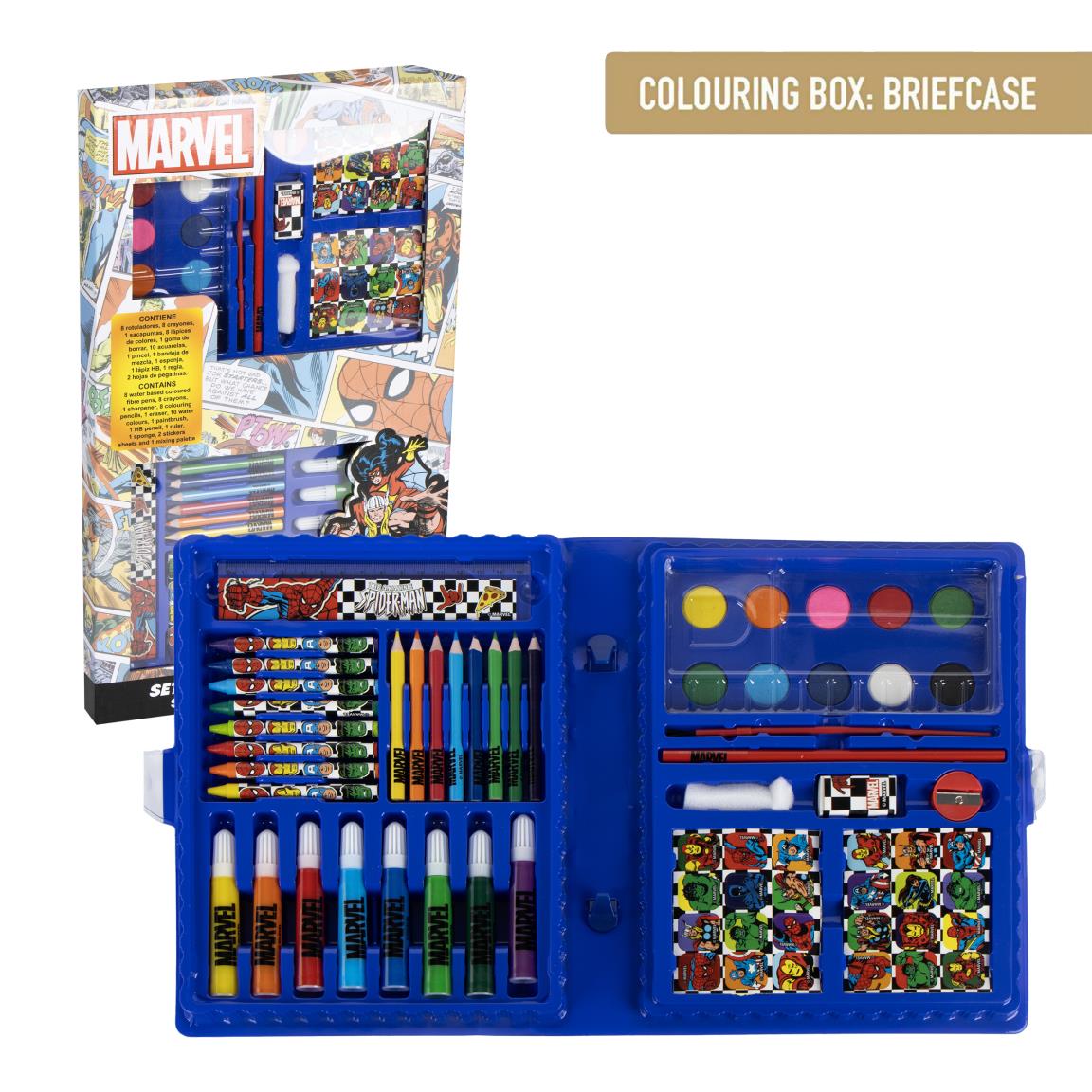 SET PAPELERÍA COLOREABLE CAJA AVENGERS - Imagen 1