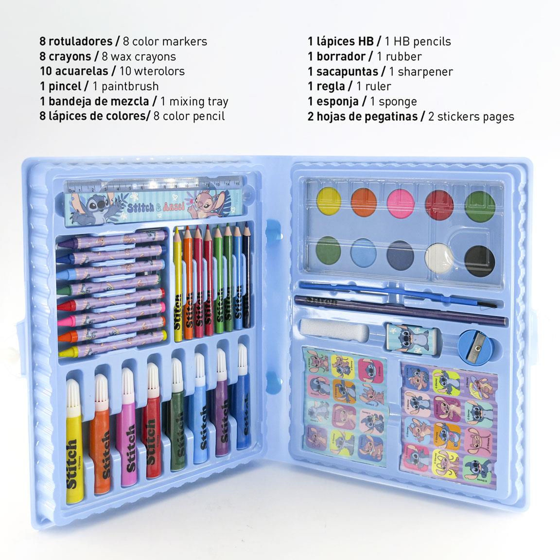 SET PAPELERÍA COLOREABLE CAJA STITCH - Imagen 2