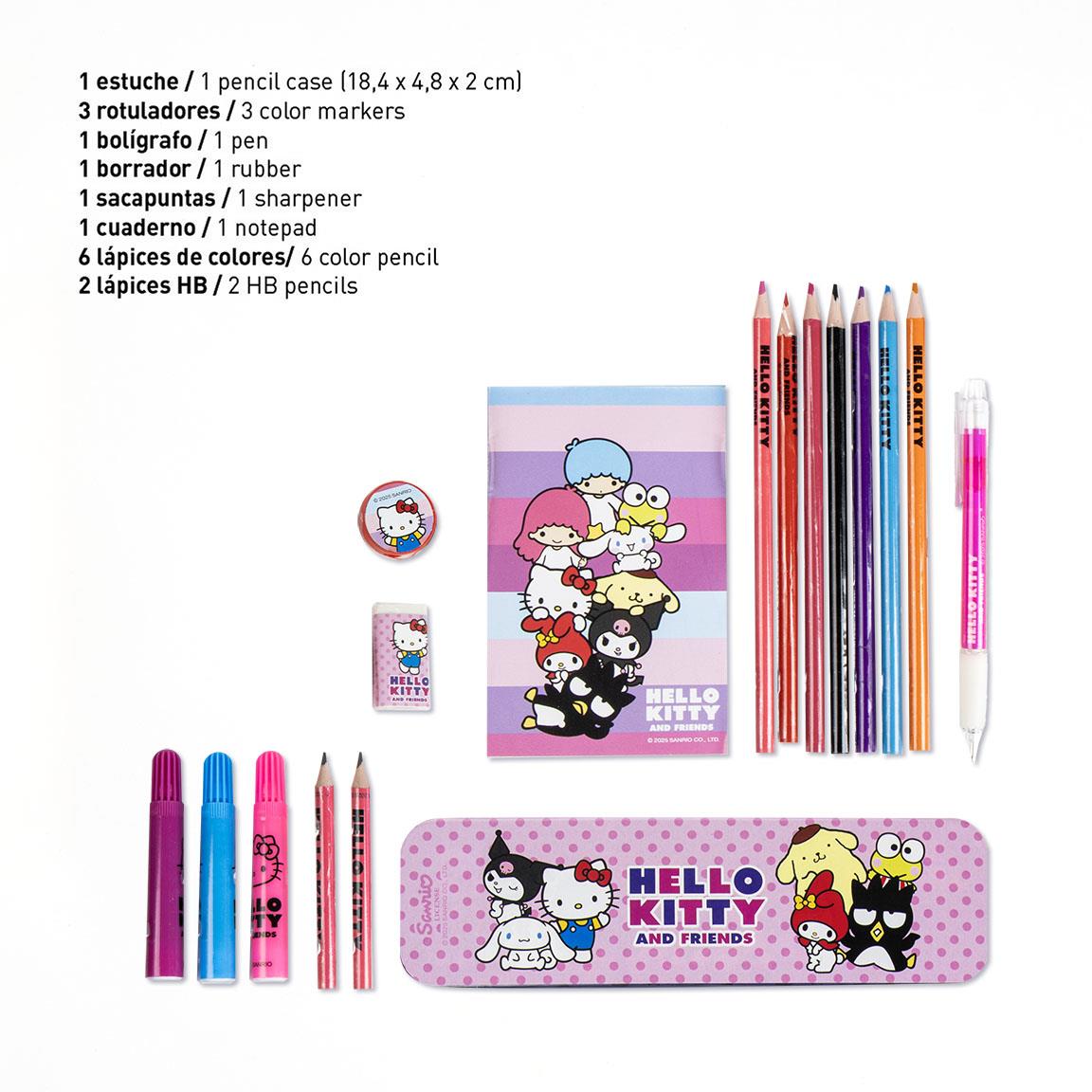 SET PAPELERÍA COLOREABLE HELLO KITTY - Imagen 2