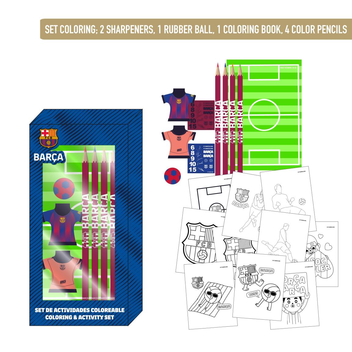 SET DE PAPELERIA COLOREABLE FC BARCELONA