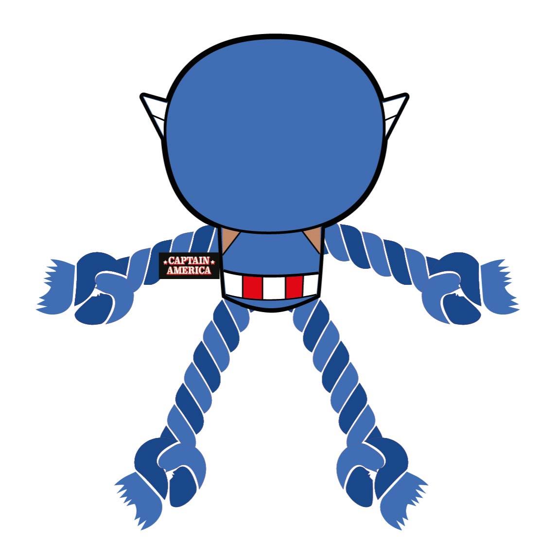 JUGUETE PARA PERRO CUERDA AVENGERS CAPITAN AMERICA - Imagen 3