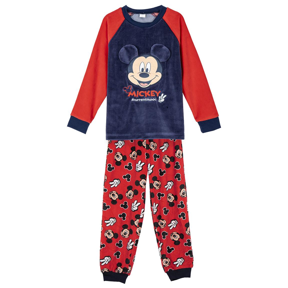 PIJAMA LARGO CORAL FLEECE APLICACIONES MICKEY - Imagen 1