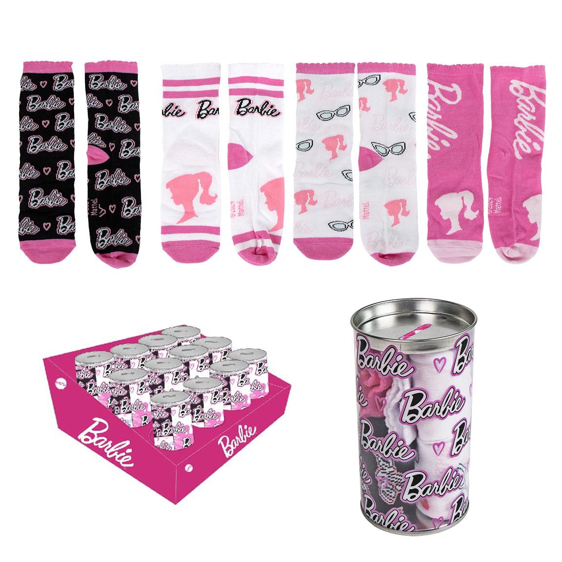 PACK CALCETINES 4 PIEZAS BARBIE - Imagen 1