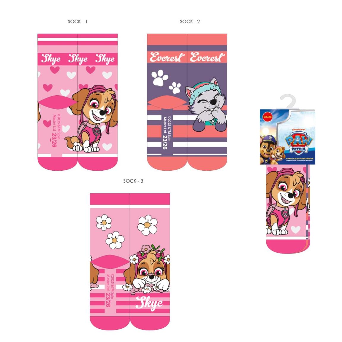 PACK CALCETINES NIÑA PAW PATROL - Imagen 1