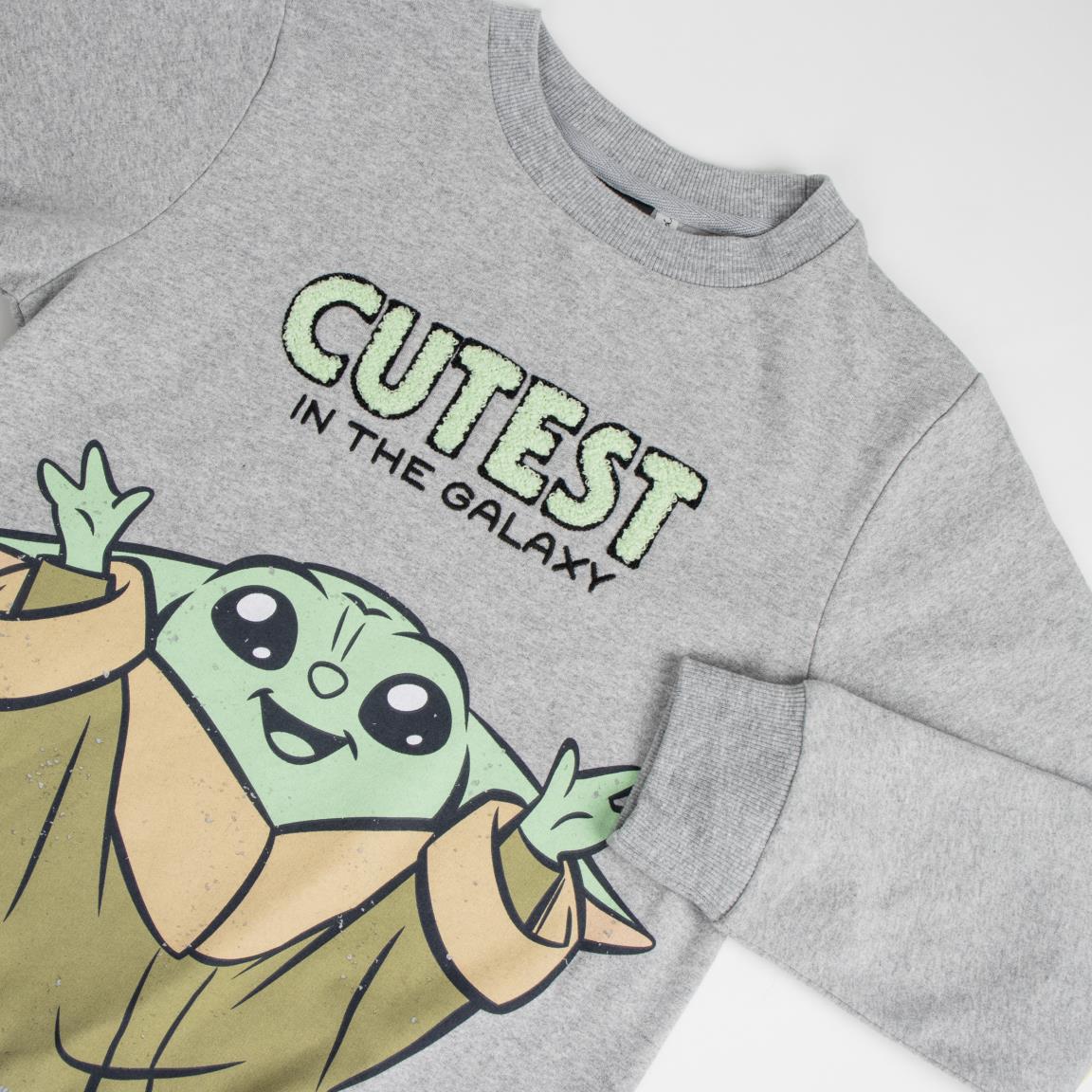 SUDADERA COTTON BRUSHED THE MANDALORIAN GROGU - Imagen 3