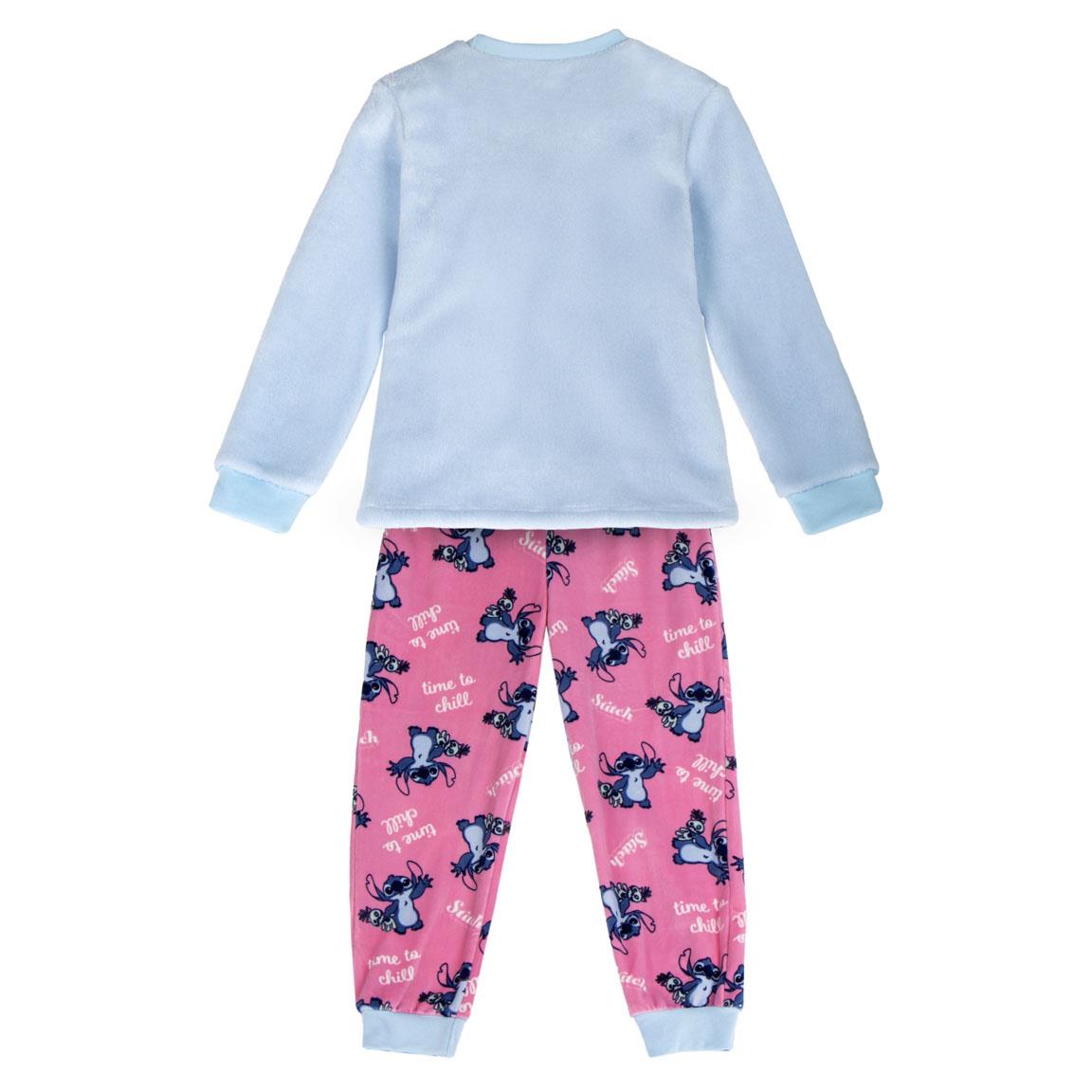 PIJAMA LARGO CORAL FLEECE APLICACIONES STITCH - Imagen 2