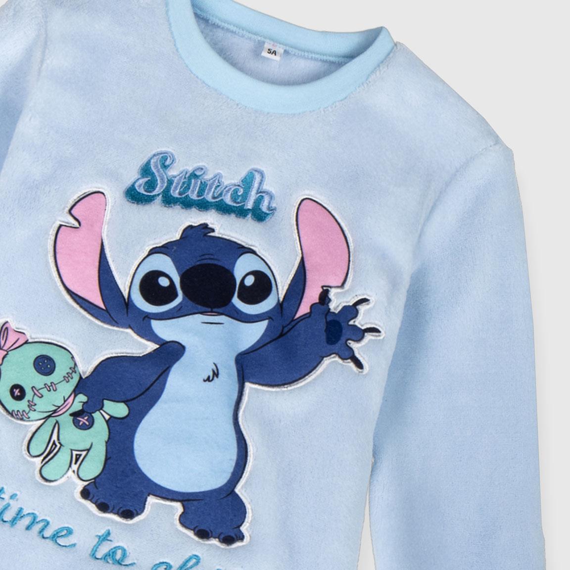 PIJAMA LARGO CORAL FLEECE APLICACIONES STITCH - Imagen 3