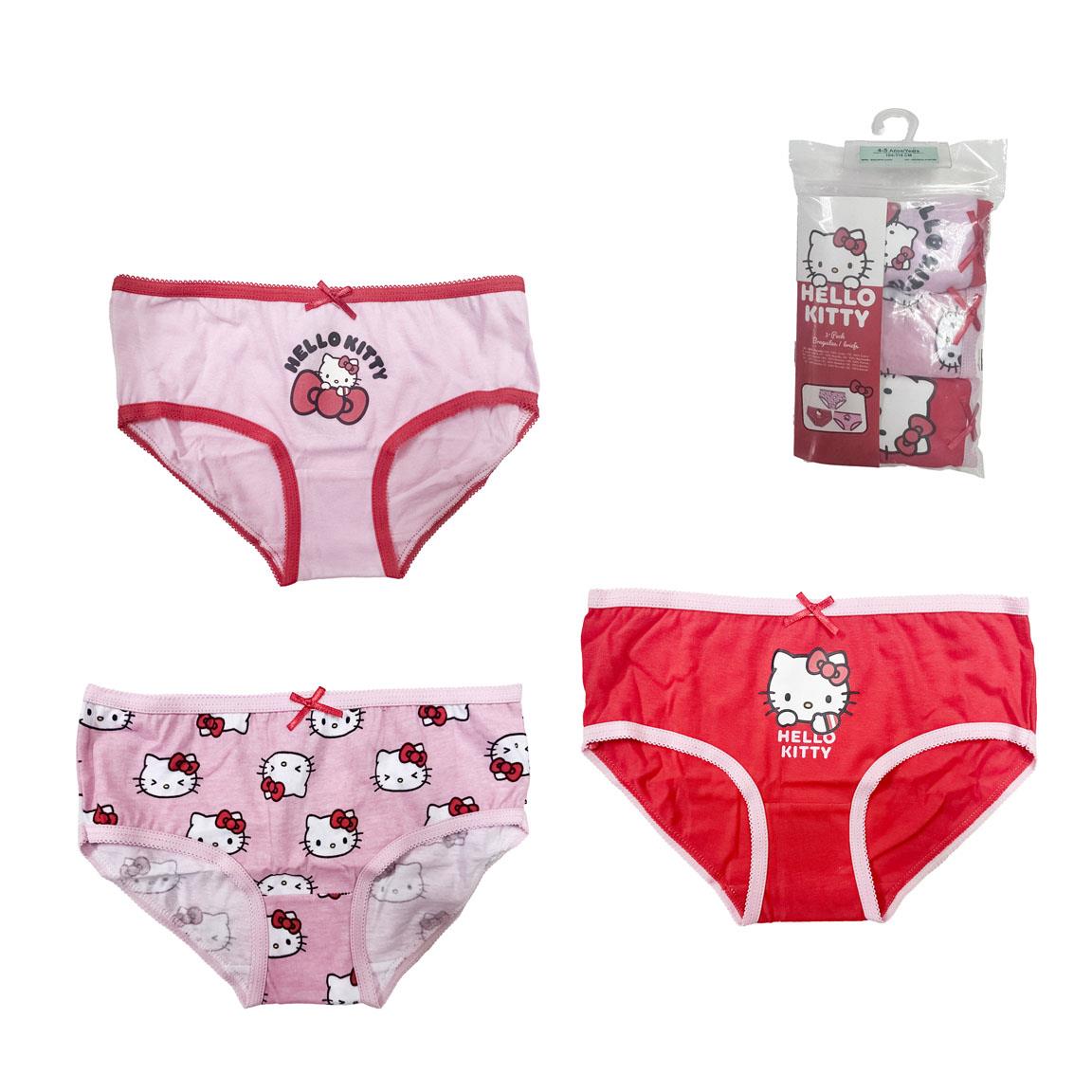 PACK BRAGUITAS SINGLE JERSEY 3 PIEZAS HELLO KITTY - Imagen 1