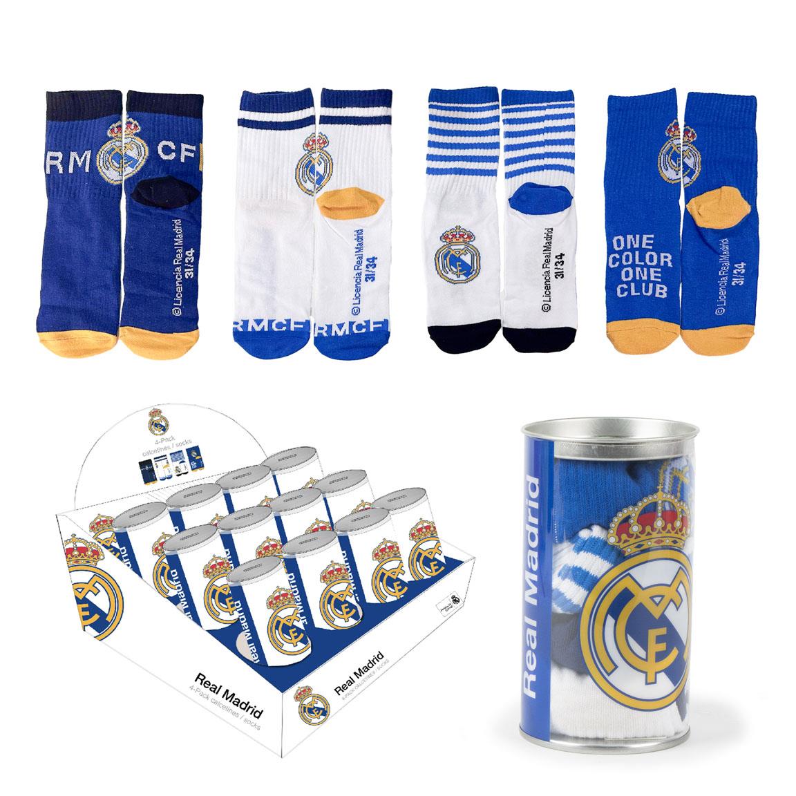 PACK CALCETINES 4 PIEZAS REAL MADRID - Imagen 1