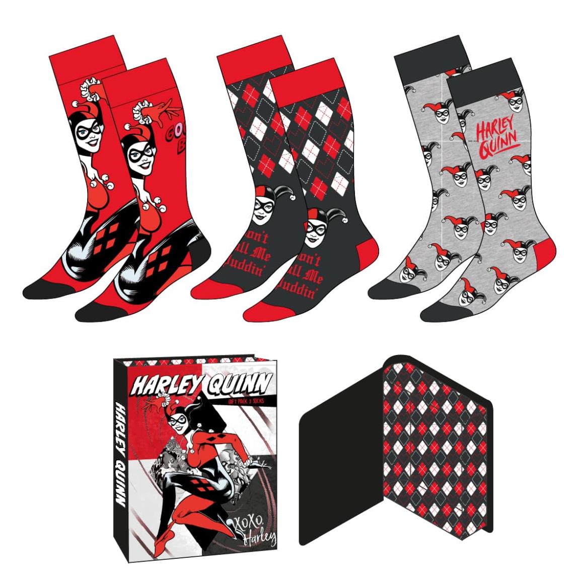 PACK CALCETINES 3 PIEZAS HARLEY QUINN - Imagen 1