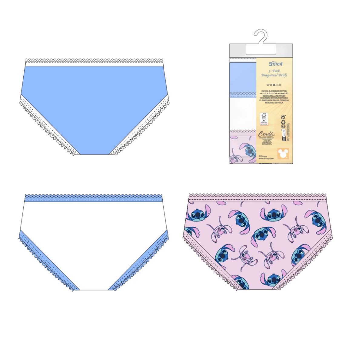 PACK BRAGUITAS SINGLE JERSEY 3 PIEZAS STITCH