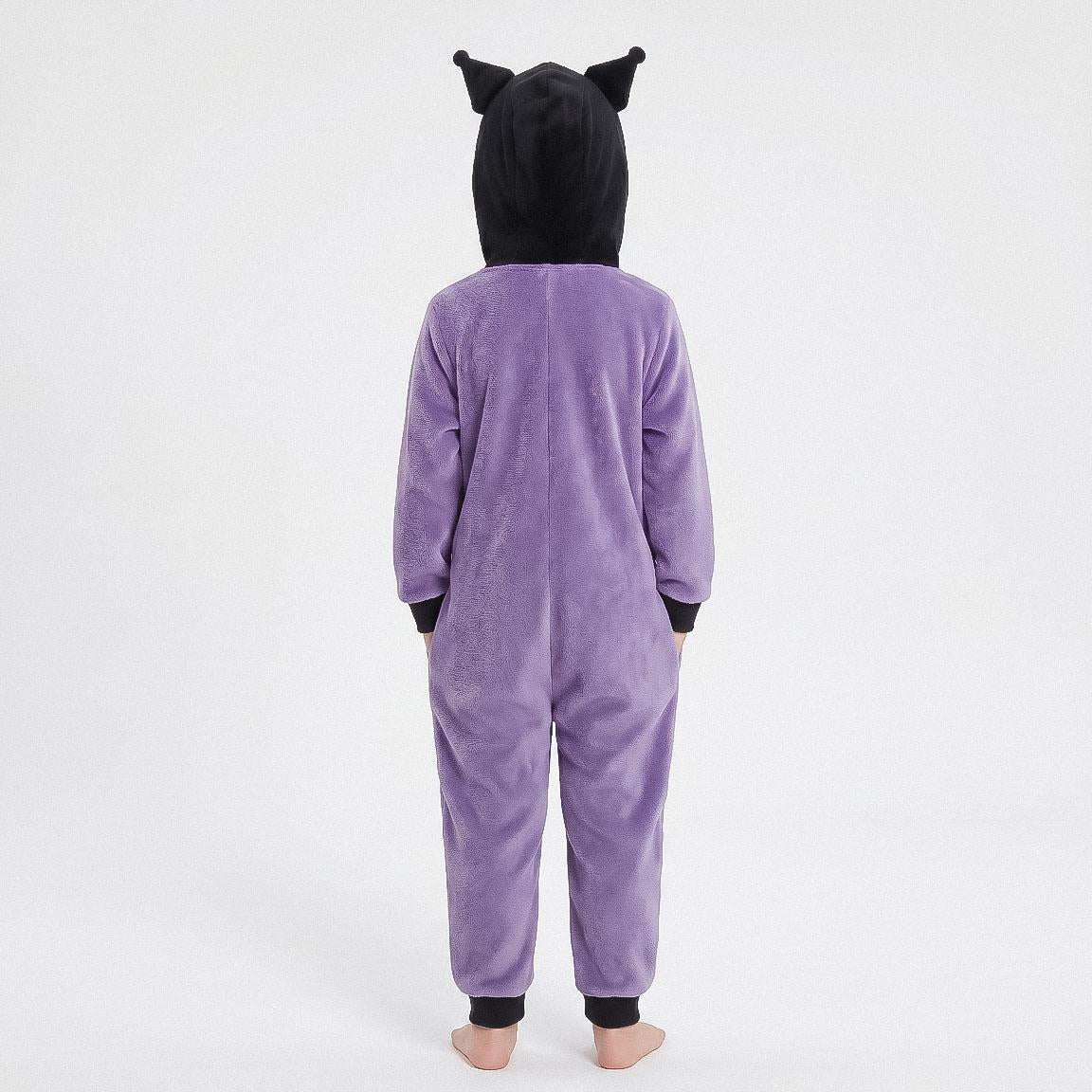PIJAMA DORMILON CORAL FLEECE APLICACIONES HELLO KITTY KUROMI