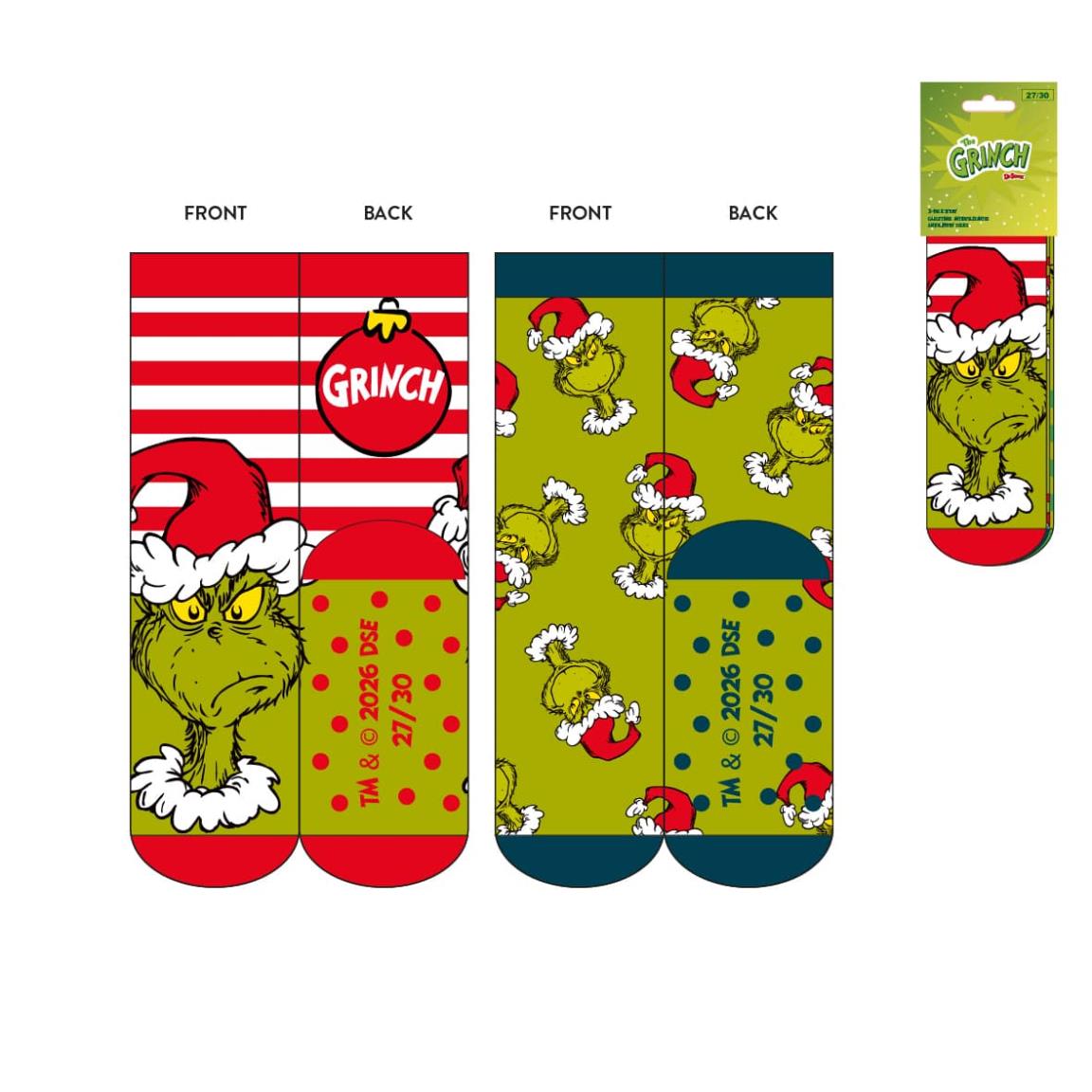 CALCETIN ANTIDESLIZANTE PACK x2 THE GRINCH