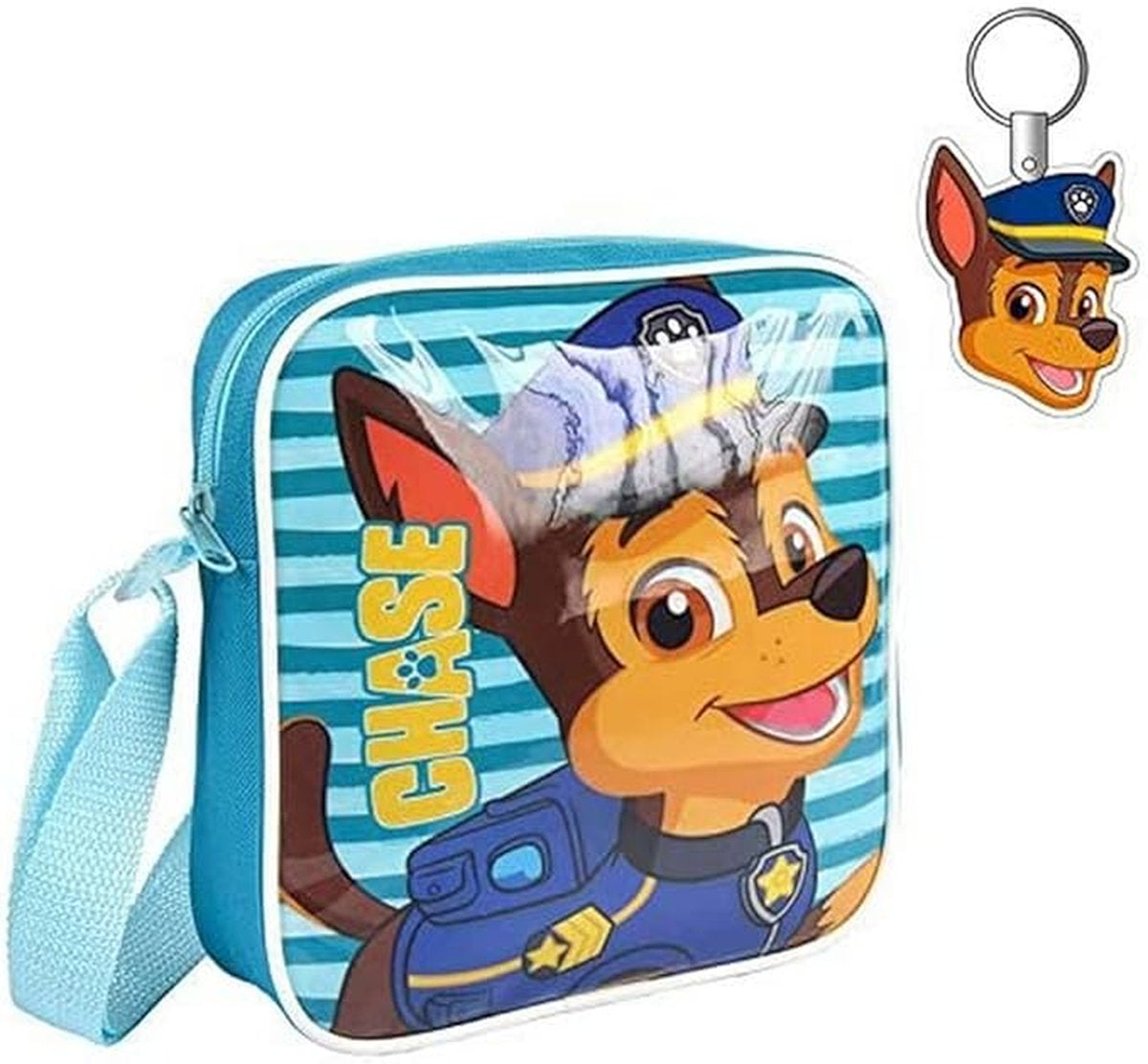 BANDOLERA AJUSTABLE CON LLAVERO PAW PATROL