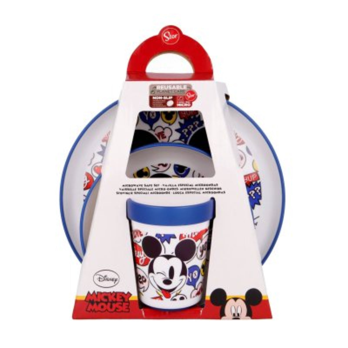 SET 3 PIEZAS ANTIDESLIZANTE MICKEY