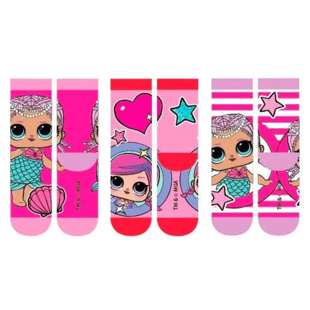 PAQUETES DE 3 CALCETINES EN PERCHA LOL