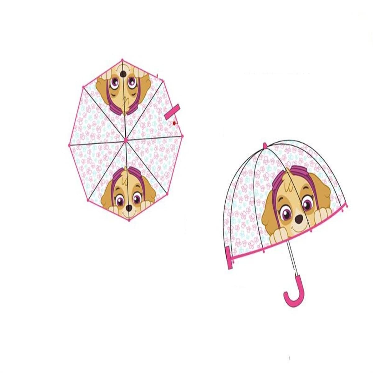 PAW PATROL GIRL TRANSPARENT AUTOMATIC UMBRELLA