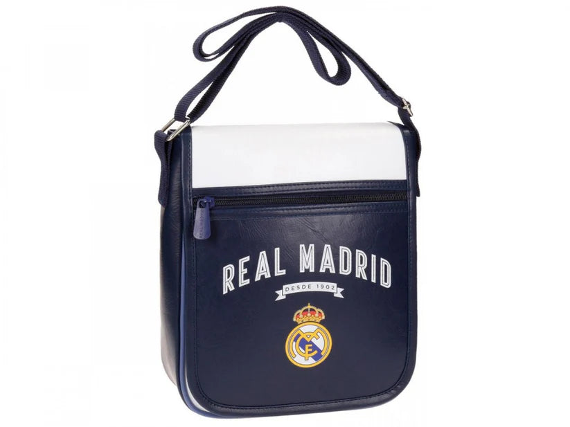 VINTAGE REAL MADRID LEATHERETTE SHOULDER BAG 20X24X6CM