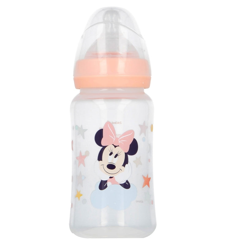 BIBERON CUELLO ANCHO 240 ML TETINA SILICONA 3 POSICIONES MINNIE INDIGO DREAMS - Imagen 2