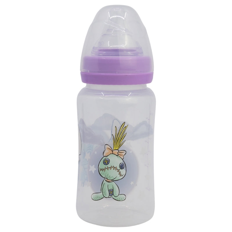 BIBERON CUELLO ANCHO 240 ML TETINA SILICONA 3 POSICIONES STITCH CUDDLE ME - Imagen 2