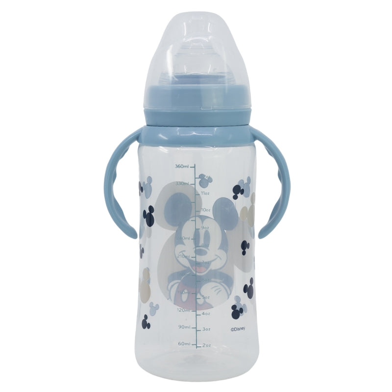 BIBERON CUELLO ANCHO 360 ML TETINA SILICONA 3 POSICIONES CON ASAS MICKEY MOUSE FULL OF SMILES - Imagen 2