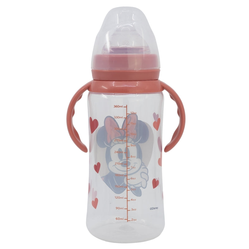 BIBERON CUELLO ANCHO 360 ML TETINA SILICONA 3 POSICIONES CON ASAS MINNIE MOUSE HEART FULL - Imagen 2
