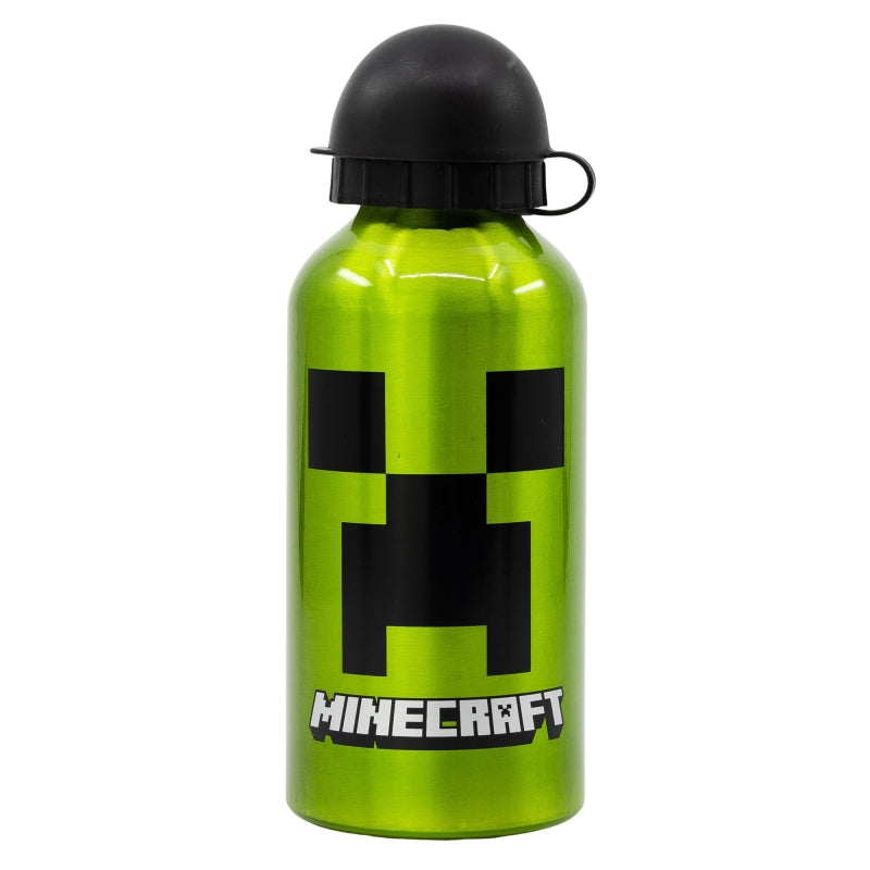 BOTELLA ALUMINIO PEQUEÃA 400 ML MINECRAFT CREEPER GREEN - Imagen 1