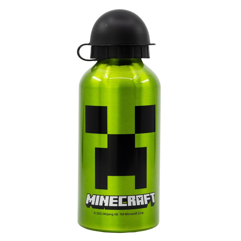 BOTELLA ALUMINIO PEQUEÑA 400 ML MINECRAFT CREEPER GREEN - Imagen 2