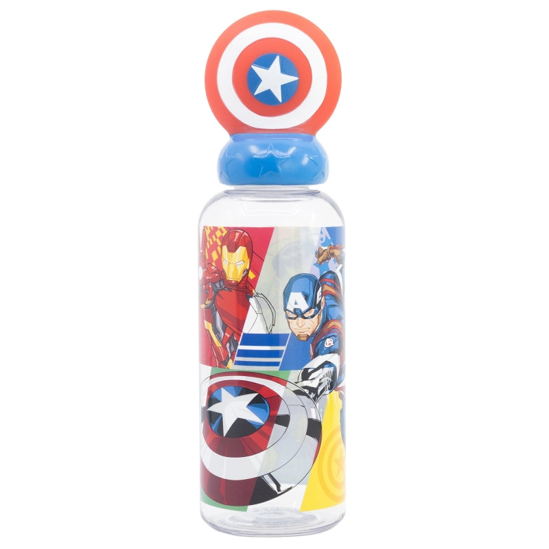 BOTELLA FIGURITA 3D 560 ML AVENGERS SEVEN WONDERS CAPTAIN AMERICA - Imagen 1