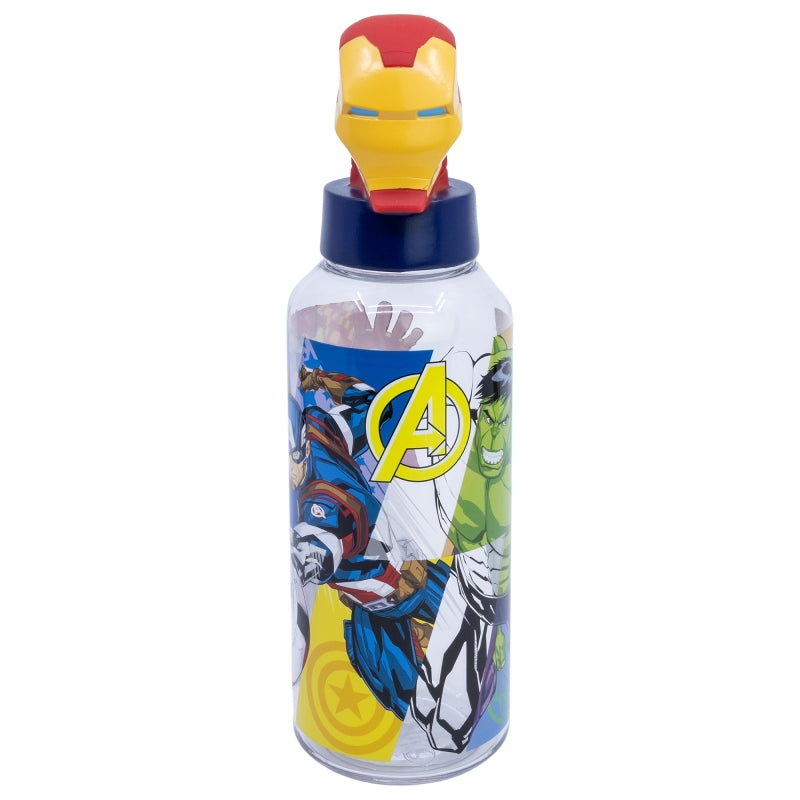 BOTELLA FIGURITA 3D 560 ML AVENGERS SEVEN WONDERS IRON MAN - Imagen 1