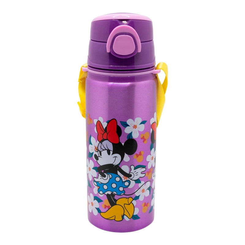 BOTELLA POP UP DE ALUMINIO CON CORREA 730 ML MINNIE SUNSHINE - Imagen 1