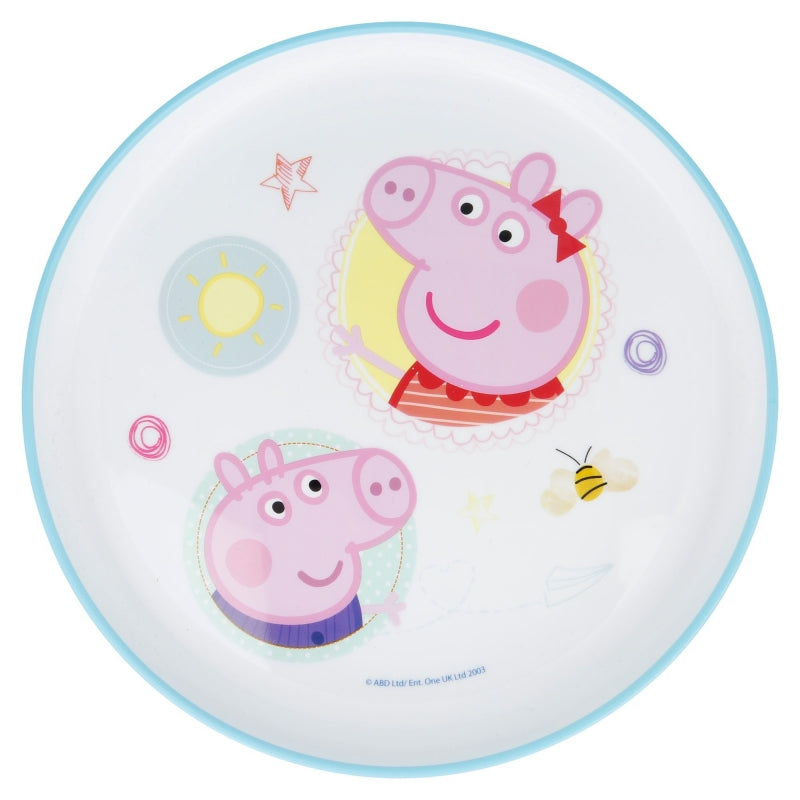 PLATO ANTIDESLIZANTE PREMIUM BICOLOR PEPPA PIG CORE - Imagen 1