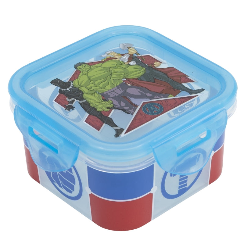 RECIPIENTE CUADRADO 290 ML AVENGERS HERALDIC ARMY - Imagen 1