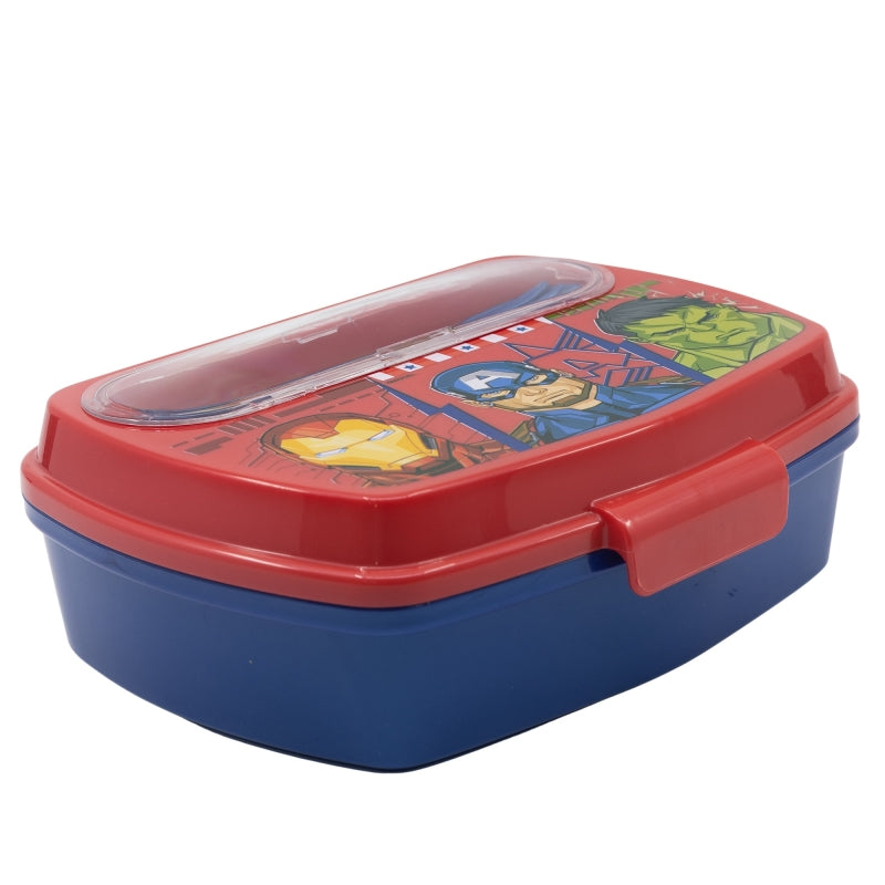 SANDWICHERA RECTANGULAR CON CUBIERTOS AVENGERS INVINCIBLE FORCE - Imagen 1