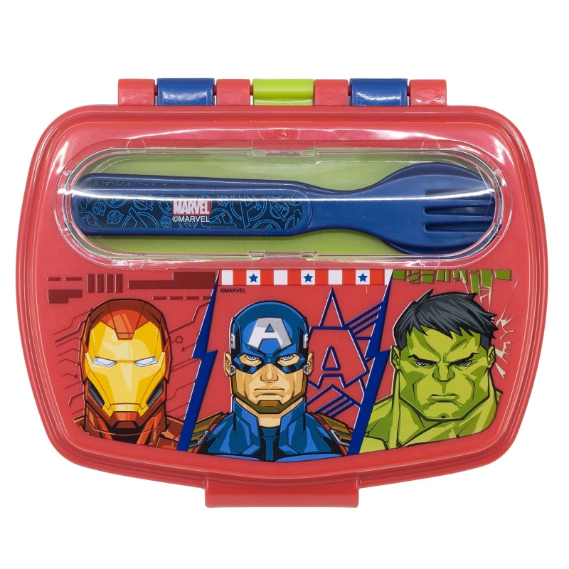 SANDWICHERA RECTANGULAR CON CUBIERTOS AVENGERS INVINCIBLE FORCE - Imagen 2