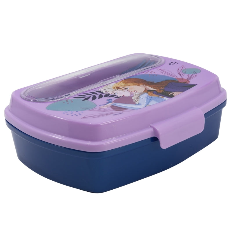 SANDWICHERA RECTANGULAR CON CUBIERTOS FROZEN TRUST THE JOURNEY - Imagen 1