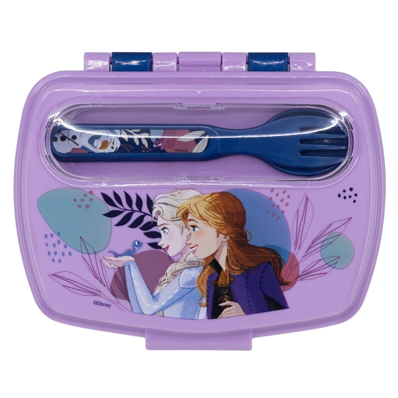 SANDWICHERA RECTANGULAR CON CUBIERTOS FROZEN TRUST THE JOURNEY - Imagen 2