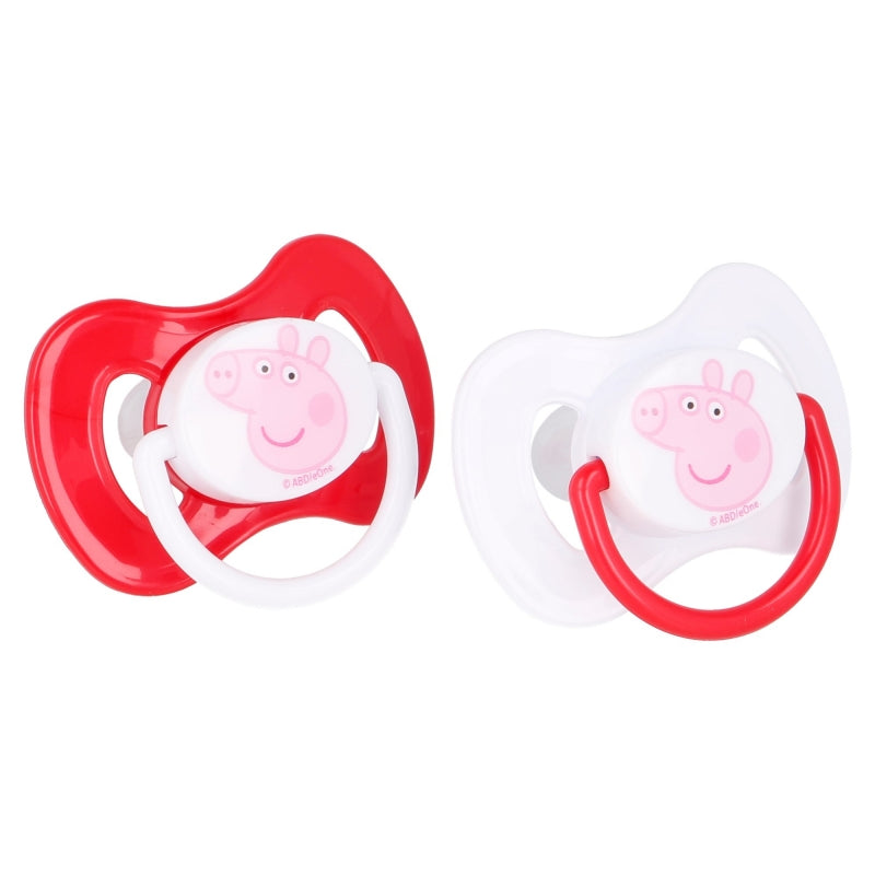 SET 2 CHUPETES TETINA REVERSIBLE SILICONA +6 M CON FUNDA PEPPA PIG LITTLE ONE - Imagen 2