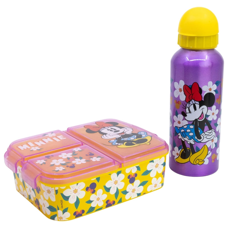 SET 2 PCS (BOTELLA ALUMINIO Y SANDWICHERA MULTIPLE) MINNIE - Imagen 1