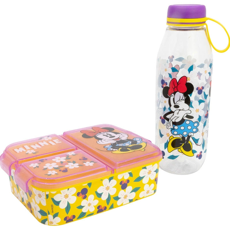 SET 2 PCS (BOTELLA AVENTURA Y SANDWICHERA MULTIPLE) MINNIE - Imagen 1