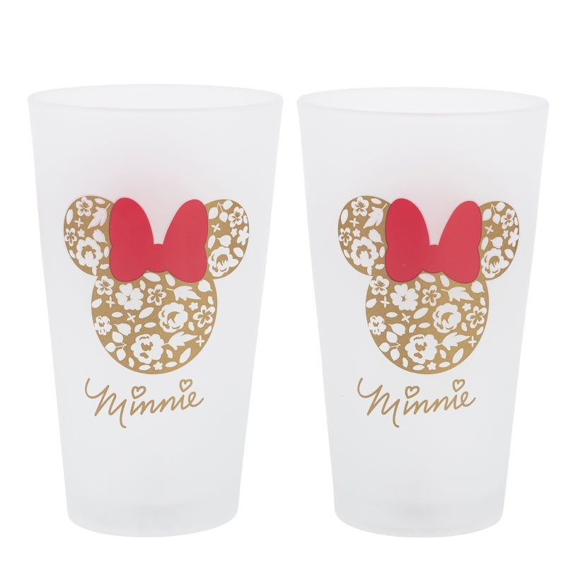 SET 2 VASOS CASUAL DE CRISTAL 490 ML MINNIE MOUSE GARDENING - Imagen 1