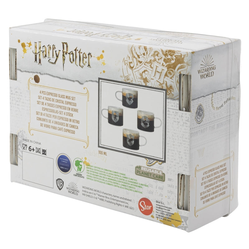 SET 4 TAZAS DE CRISTAL EXPRESSO 100 ML HARRY POTTER YOUNG ADULT - Imagen 2