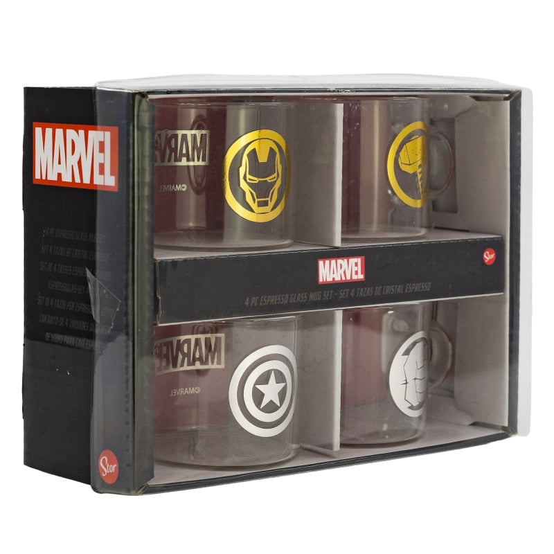 SET 4 TAZAS DE CRISTAL EXPRESSO 100 ML MARVEL YOUNG ADULT - Imagen 1