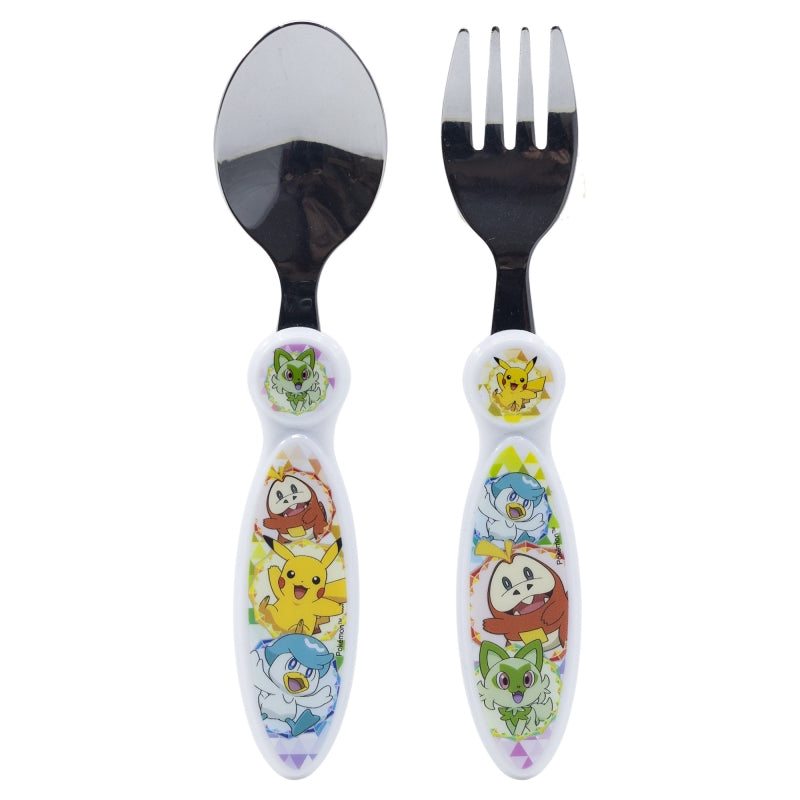 SET DE 2 CUBIERTOS METALICOS (CUCHARA Y TENEDOR) POKEMON - Imagen 1