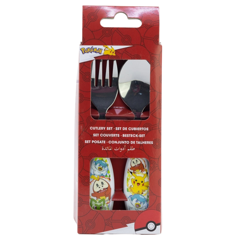 SET DE 2 CUBIERTOS METALICOS (CUCHARA Y TENEDOR) POKEMON - Imagen 2