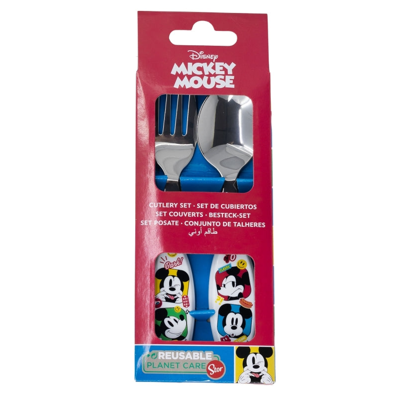 SET DE 2 CUBIERTOS METALICOS MICKEY MOUSE FUN-TASTIC - Imagen 2