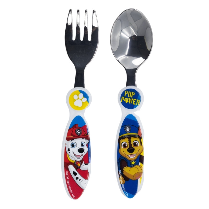 SET DE 2 CUBIERTOS METALICOS PAW PATROL PUP POWER - Imagen 1