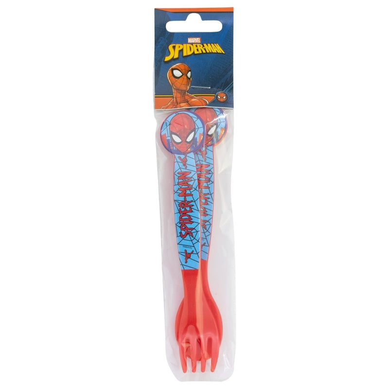 SET DE 2 CUBIERTOS PP (CUCHARA Y TENEDOR) SPIDERMAN MOB RULES - Imagen 1